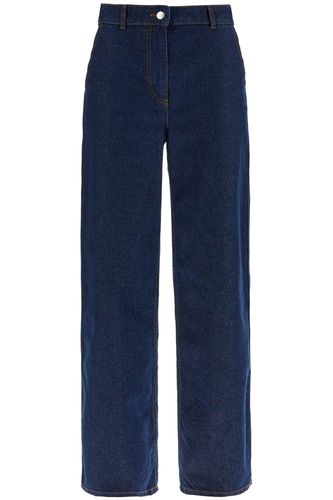 Straight Jeans With Embroidery - Maison Kitsuné - Modalova