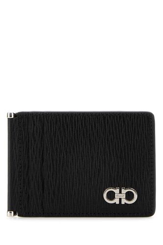 Ferragamo Black Leather Card Holder - Ferragamo - Modalova