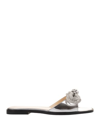 Double Bow Flat Sandals In Mirrored Leather - Mach & Mach - Modalova