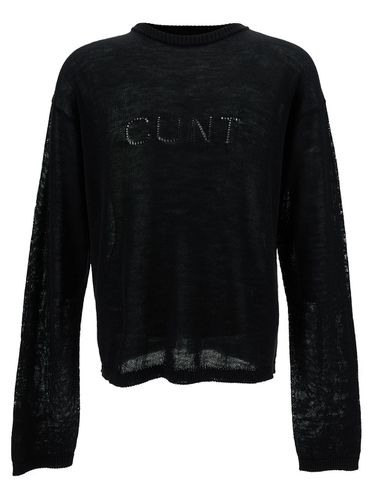 Long Sleeve Top With Cunt Writing In Wool - Rick Owens - Modalova