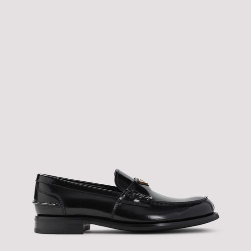 Prada Triangular Plaque Loafers - Prada - Modalova