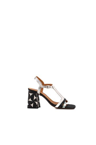 Piyata Leather Sandals Black, White, Silver - Chie Mihara - Modalova