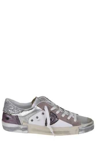 Glitter Embellished Lace-up Sneakers - Philippe Model - Modalova