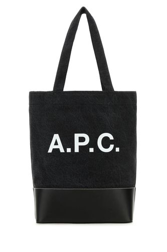 Black Denim And Leather Shopping Bag A. P.C - A.P.C. - Modalova
