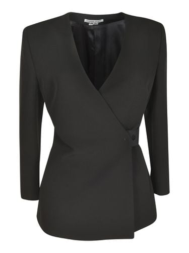 Belted Waist V-neck Jacket - Alessandro Vigilante - Modalova