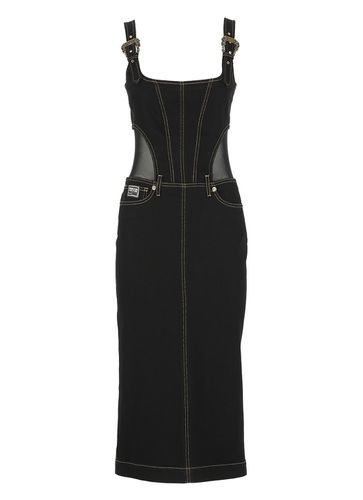 Contrast-stitching Sleeveless Denim Dress - Versace Jeans Couture - Modalova