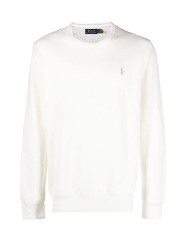 White Crew-neck Pullover With Logo - Polo Ralph Lauren - Modalova