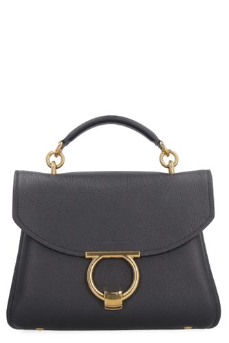 Gancini Pebbled Leather Handbag - Ferragamo - Modalova