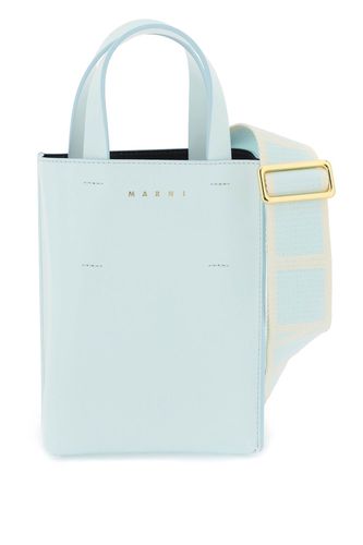 Light Blue Leather Nano Museo Handbag - Marni - Modalova