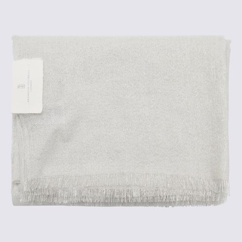 Light Grey Silk Scarf - Brunello Cucinelli - Modalova