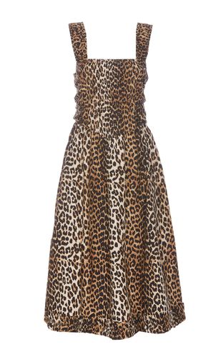 Ganni Leopard Print Midi Dress - Ganni - Modalova