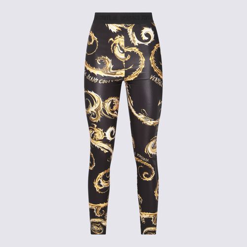 Black And Gold Pants - Versace Jeans Couture - Modalova