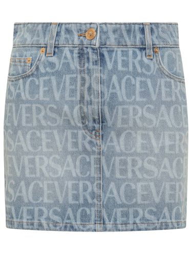 Versace Denim Skirt - Versace - Modalova