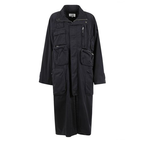 High-neck Mid-length Coat - MM6 Maison Margiela - Modalova