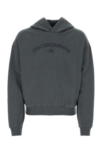 Charcoal Cotton Sweatshirt - Dolce & Gabbana - Modalova