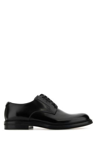 Black Leather Lace-up Shoes - Dolce & Gabbana - Modalova