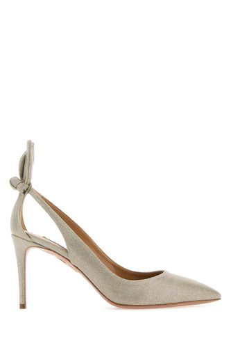 Two-tone Fabric Bow Tie Pump 85 Pumps - Aquazzura - Modalova