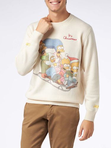 Man Crewneck Sweater With The Simpson Family Jacquard Print The Simpsons Special Edition - MC2 Saint Barth - Modalova