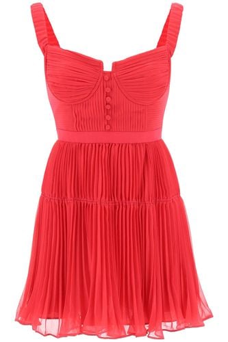 Pleated Chiffon Mini Dress - self-portrait - Modalova