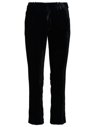 Balmain Black Silk Blend Pants - Balmain - Modalova