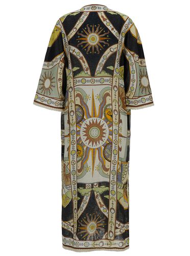 Kaftan With All-over Graphic Print In Linen Woman - Tory Burch - Modalova