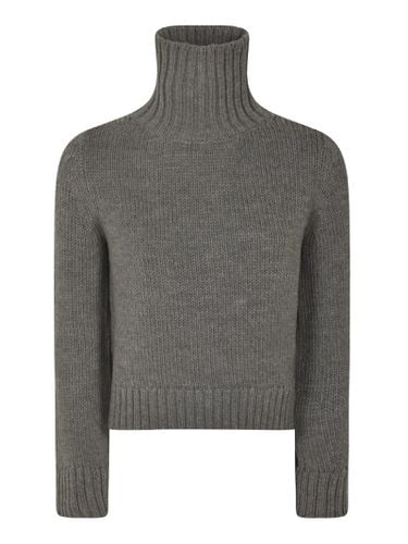 High Turtleneck Cropped Knit Pullover - Base - Modalova