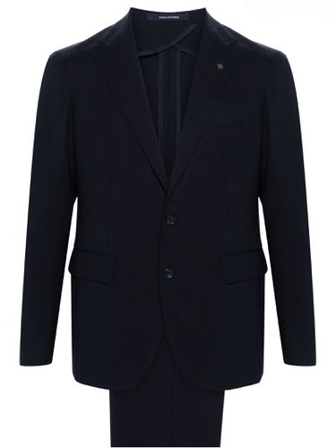 Navy Single-breasted Wool Suit - Tagliatore - Modalova