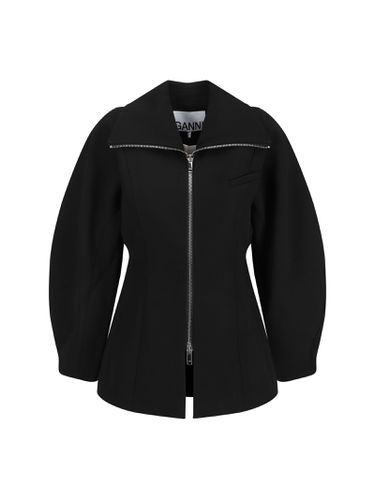 Ganni Bonded Crepe Jacket - Ganni - Modalova