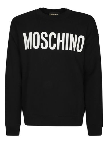 Logo Print Ribbed Sweatshirt - Moschino - Modalova