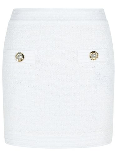 Cotton Blend Miniskirt - Balmain - Modalova