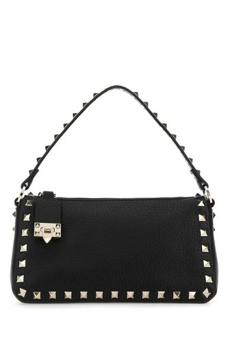 Black Leather Small Rockstud Handbag - Valentino Garavani - Modalova