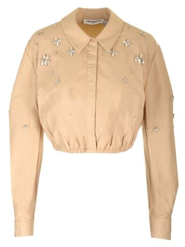 Embellished Cropped Shirt - self-portrait - Modalova