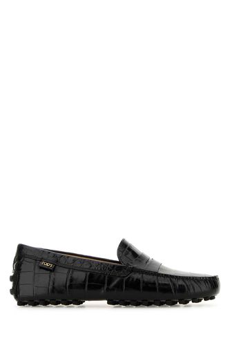 Tod's Black Leather Loafers - Tod's - Modalova