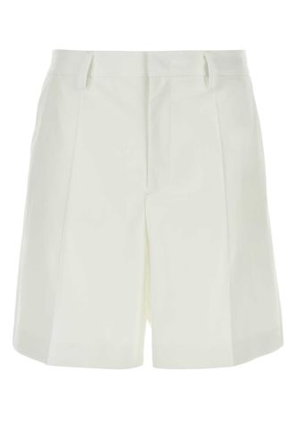 White Wool Blend Bermuda Shorts - Valentino Garavani - Modalova