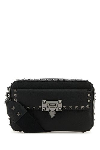 Black Leather Rockstud Crossbody Bag - Valentino Garavani - Modalova