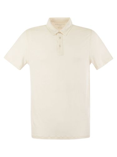 Linen Short-sleeved Polo Shirt - Majestic Filatures - Modalova
