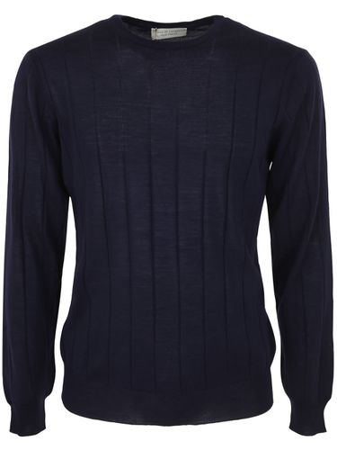 Royal Merino Long Sleeves Turtle Neck Ribbed Sweater - Filippo De Laurentiis - Modalova