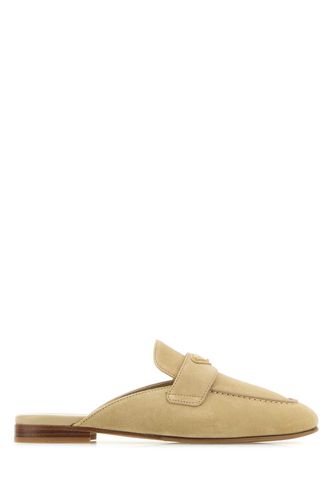 Prada Sand Suede Slippers - Prada - Modalova