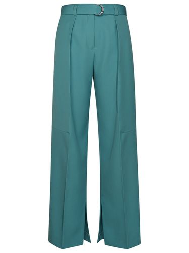 Jil Sander Teal Wool Trousers - Jil Sander - Modalova