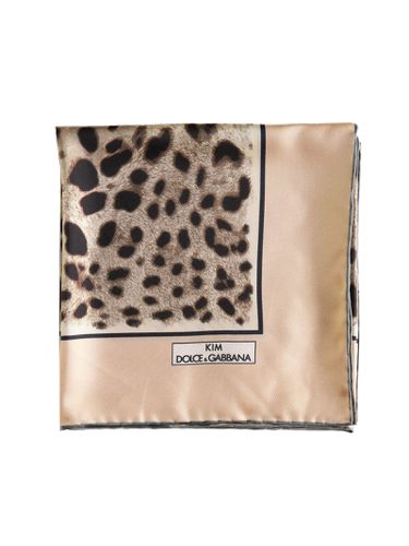 Leopard-print Twill Scarf - Dolce & Gabbana - Modalova