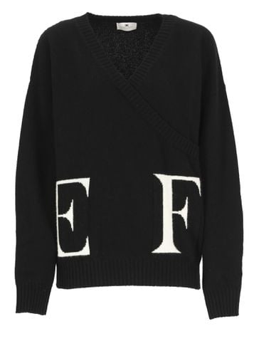 Elisabetta Franchi Wool Cardigan - Elisabetta Franchi - Modalova