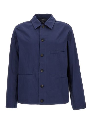 A. P.C. Dark Jacket-shirt With Front Pocket In Cotton Man - A.P.C. - Modalova