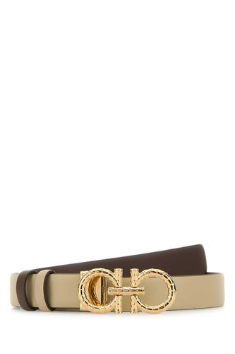 Sand Leather Reversible Belt - Ferragamo - Modalova