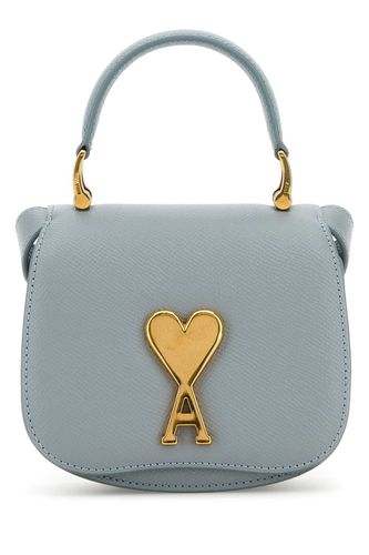 Powder Blue Leather Handbag - Ami Alexandre Mattiussi - Modalova