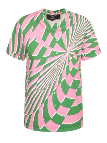 T-shirt Optical Rosa/verde - Stella McCartney - Modalova