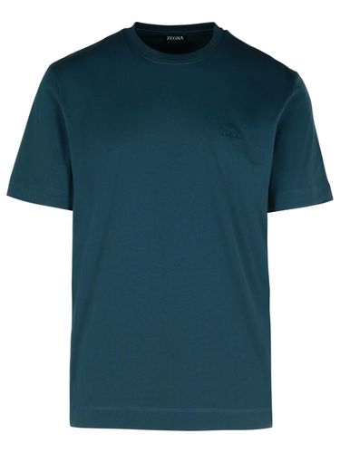 Zegna pure Green Cotton T-shirt - Zegna - Modalova