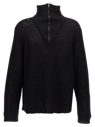 Distressed Half Zip Sweater - Maison Margiela - Modalova