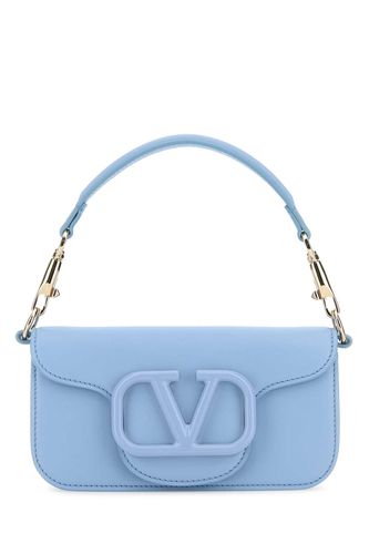 Light Blue Leather Locã² Handbag - Valentino Garavani - Modalova