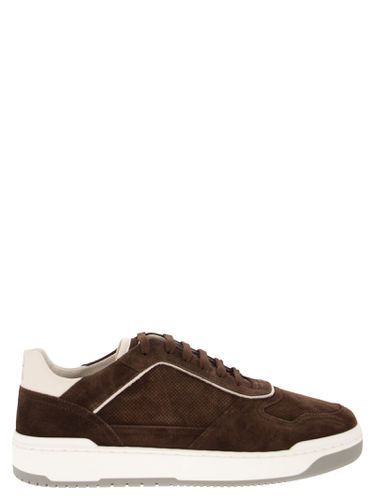 Suede Leather Sneakers - Brunello Cucinelli - Modalova