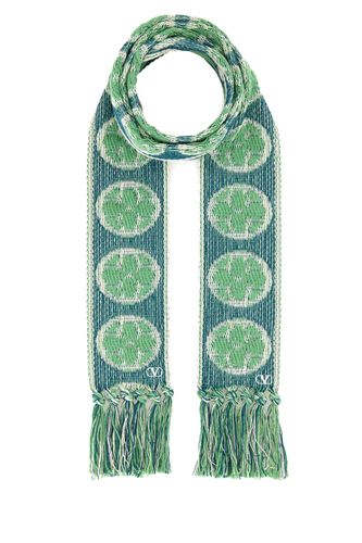 Embroidered Cotton Blend Antibes Scarf - Valentino Garavani - Modalova